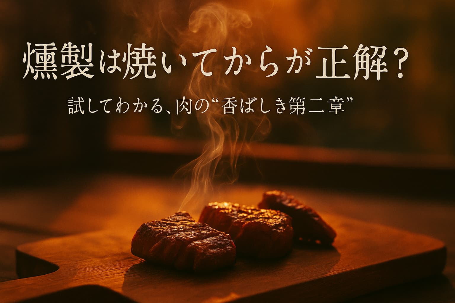 燻製は焼いてからが正解?──試してわかる、肉の“香ばしき第二章” | 燻す日々