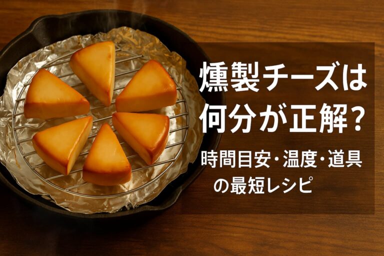 初心者向け:燻製チーズは何分が正解?時間目安・温度・道具の最短レシピ | 燻す日々