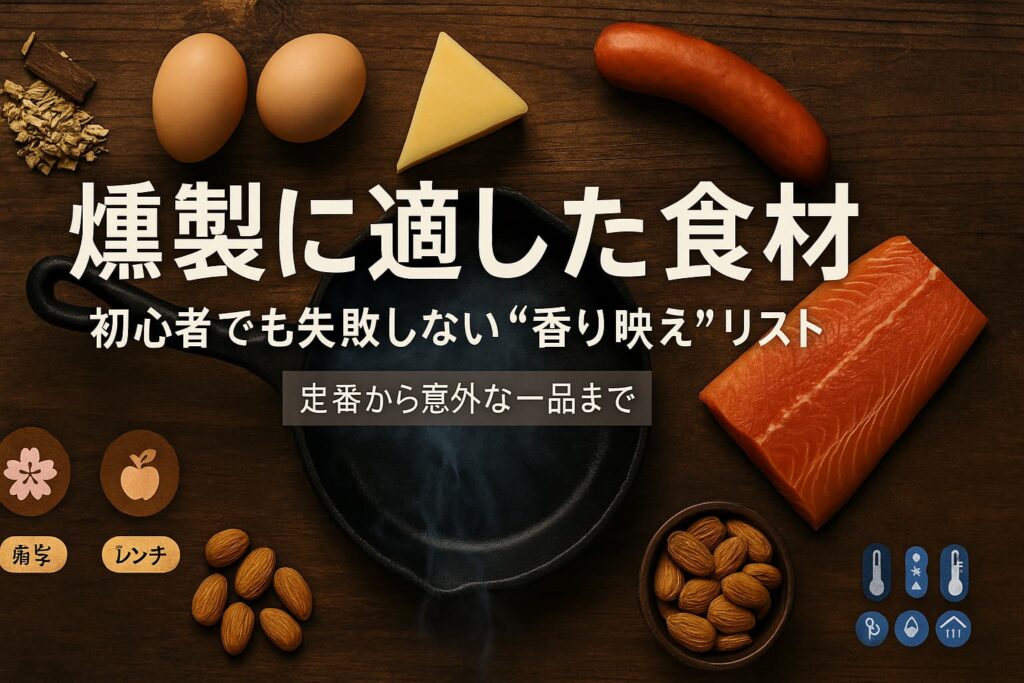 燻製に適した食材|初心者でも失敗しない“香り映え”リスト【定番から意外な一品まで】 | 燻す日々