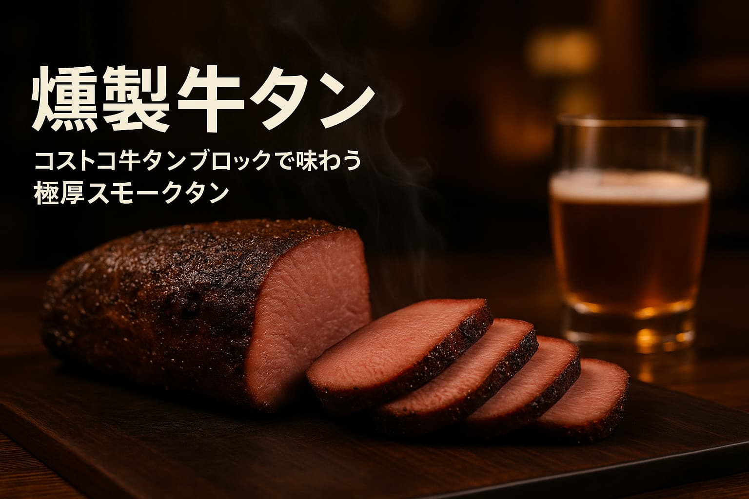 コストコの牛タンブロックを丸ごと燻製。極厚スモークタンで味わう至福の時 | 燻す日々
