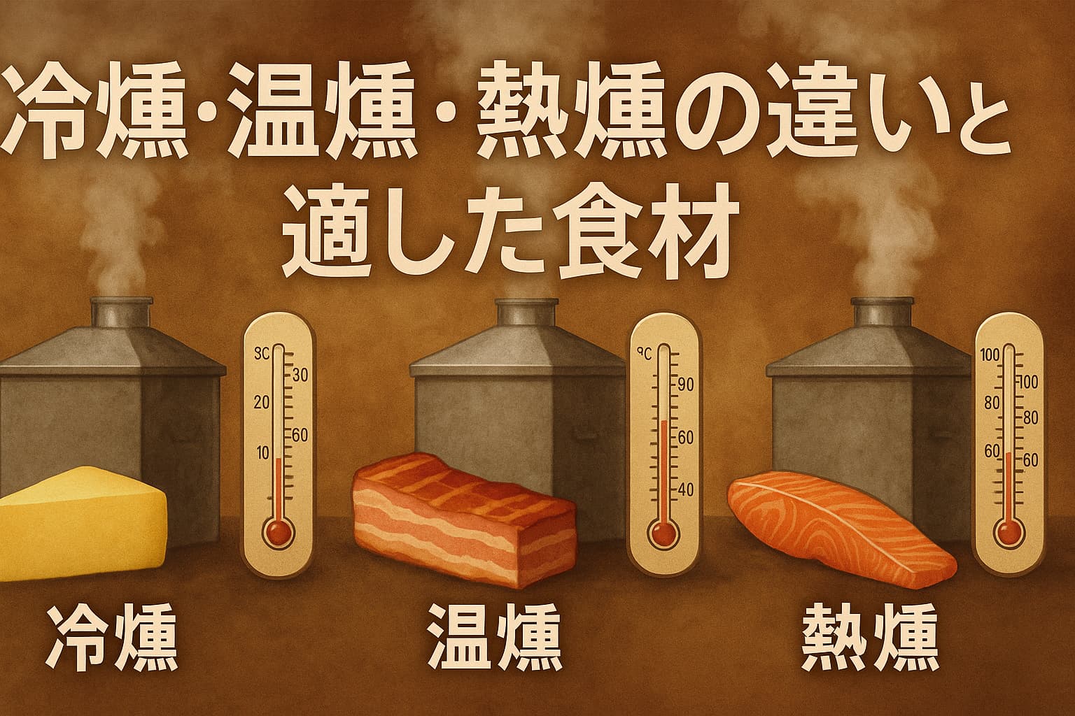 「冷燻・温燻・熱燻」の違いとは？それぞれの温度帯と適した食材の選び方 | 燻す日々