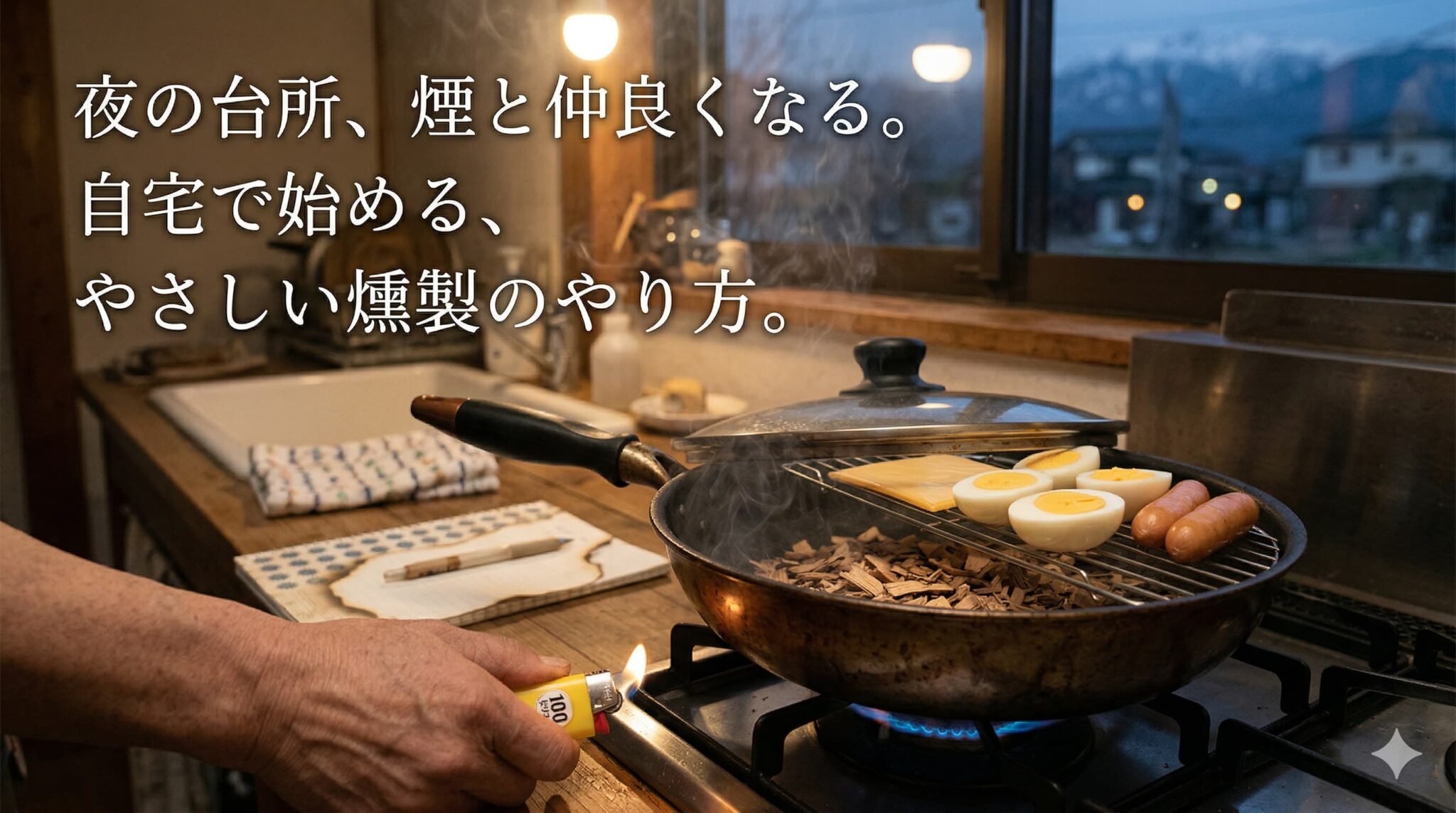 氷を使って温度を下げる。自宅でできる「冷燻」テクニックと、刺身の燻製 | 燻す日々